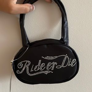 Mini satin hand bag